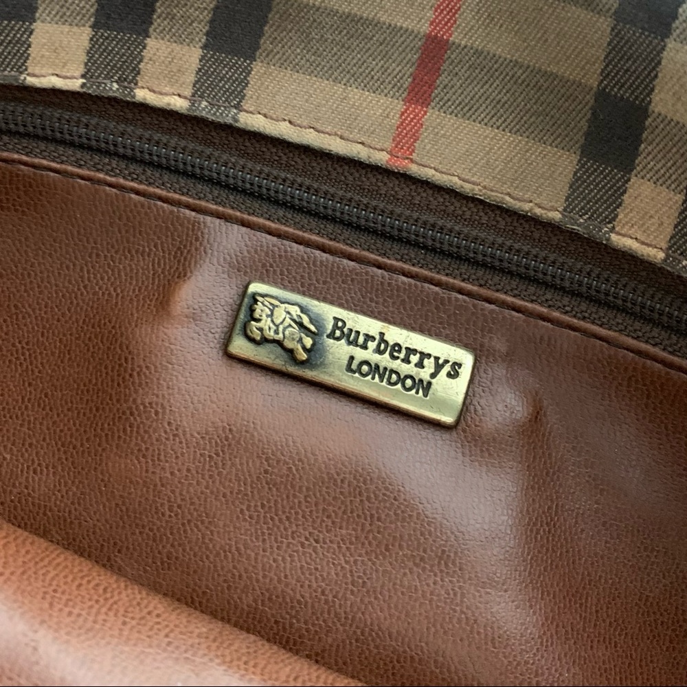 🚫SOLD•E🅱️🅰️Y🚫 Authentic Vintage Burberry Haymarket Check Crossbody Bag - Picture 9 of 13